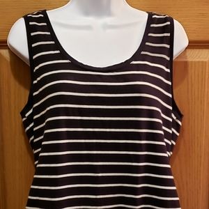Motherhood Maternity Striped Sleeveless Ta…
